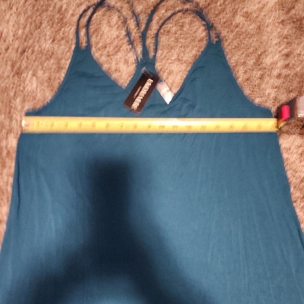 NWT Blue Backless Camisole Dress with Spaghetti Straps - Picture 5 of 6